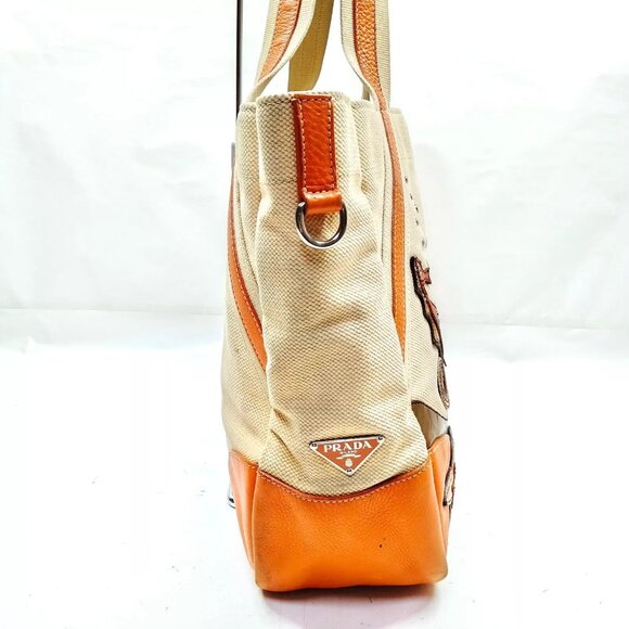 Prada Canvas Appliqué Tote Bag - Picture 3 of 9